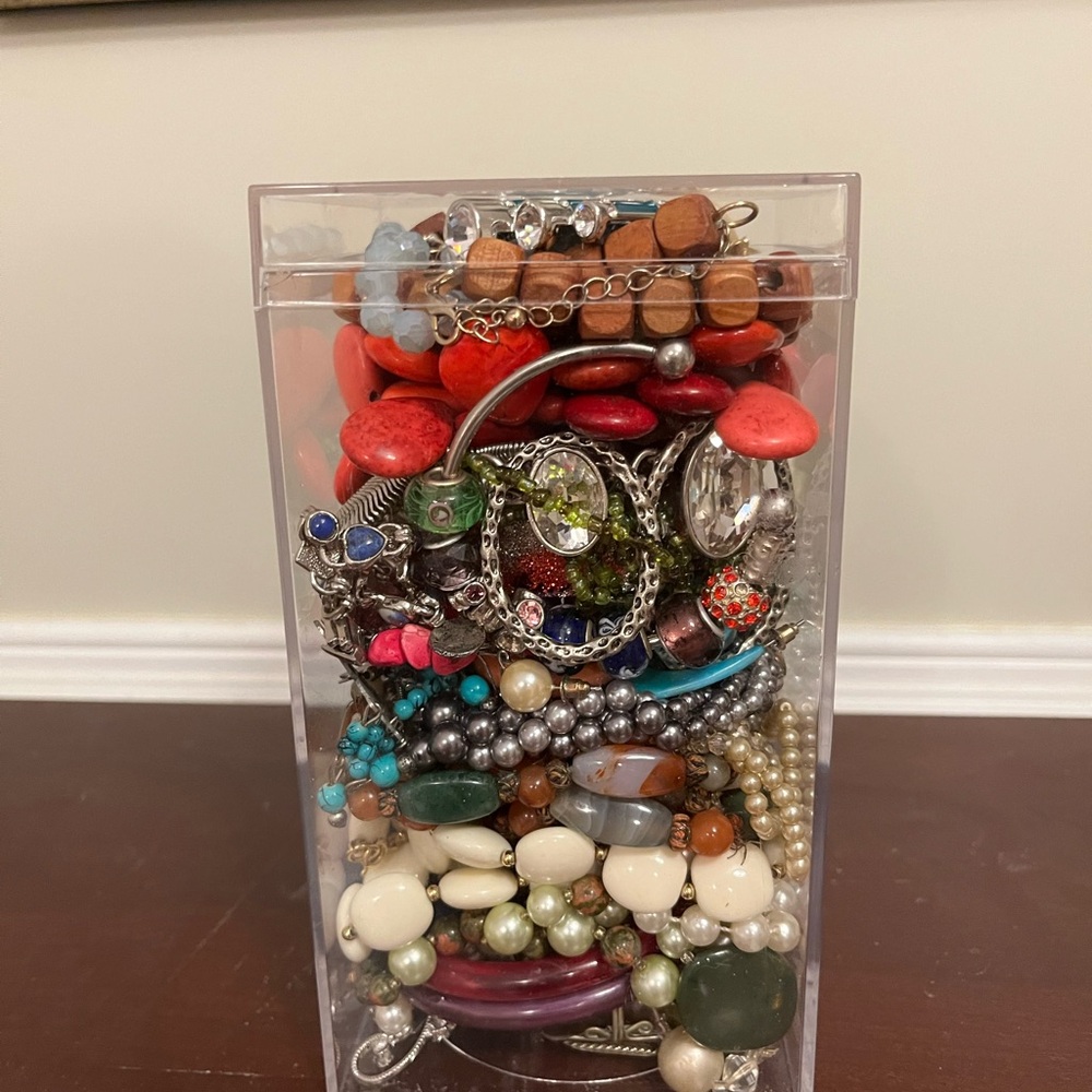 Vintage-Modern Jewelry Jar #AB 29